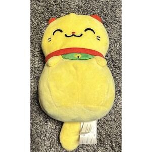 KLEPTOCATS Plush ~10" Yellow Lucky Cat Stuffed Animal Supersoft New Year